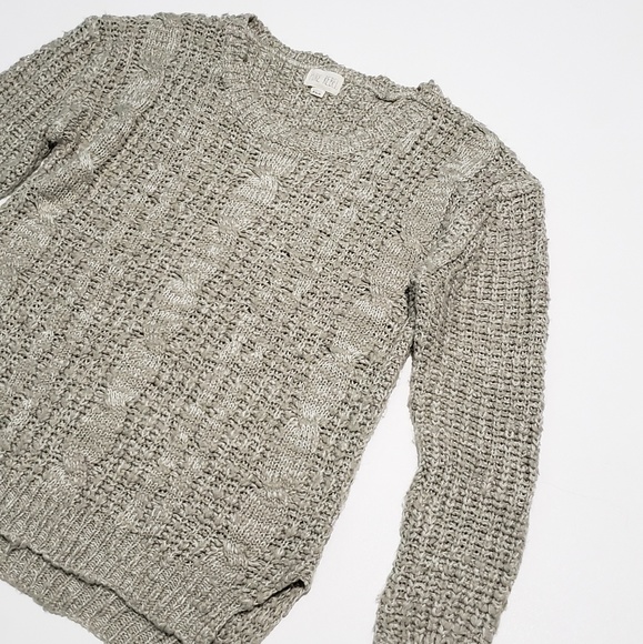 Pure Rebel Chunky Knit Oversized Beige Sweater - Picture 3 of 7